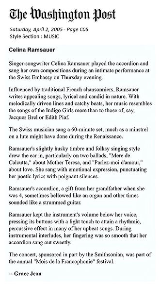 Revue de presse — Célina Ramsauer